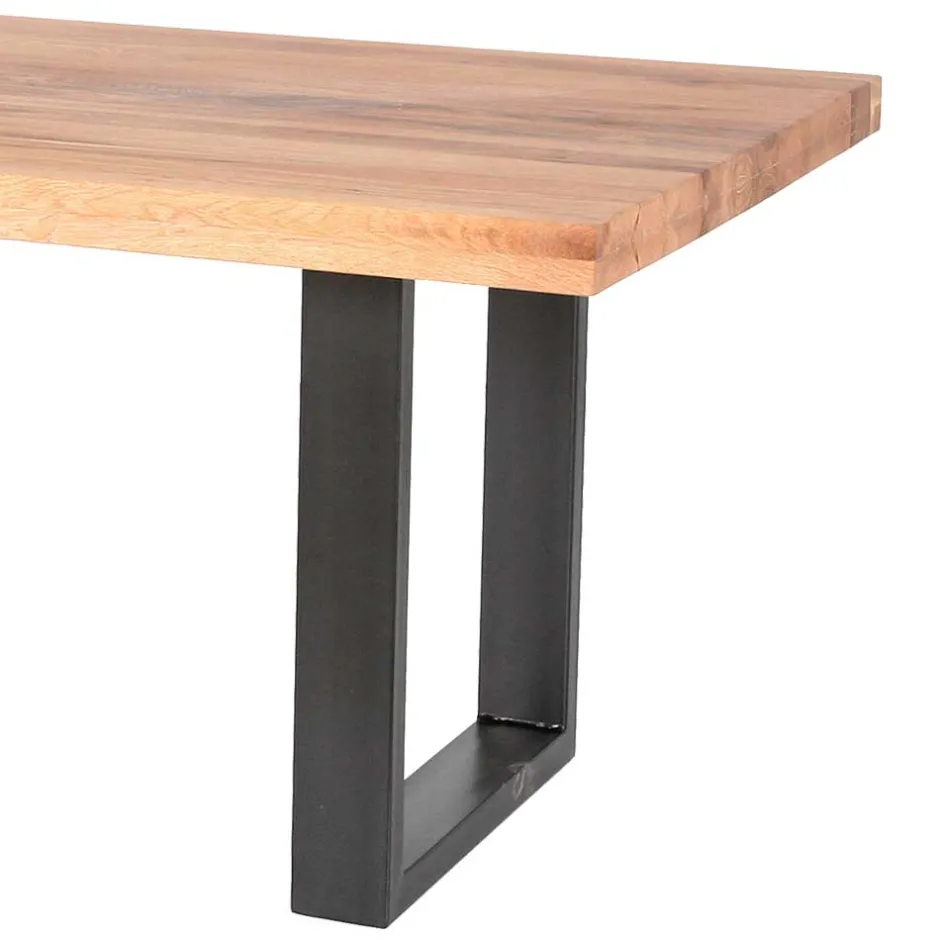 Wohnen Esszimmer Tisch Vigo aus Balken Eiche