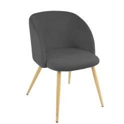 Wohnen Esszimmer Tischsessel in Anthrazit - Tuzara (2er Set)