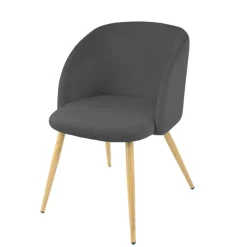 Wohnen Esszimmer Tischsessel in Anthrazit - Tuzara (2er Set)