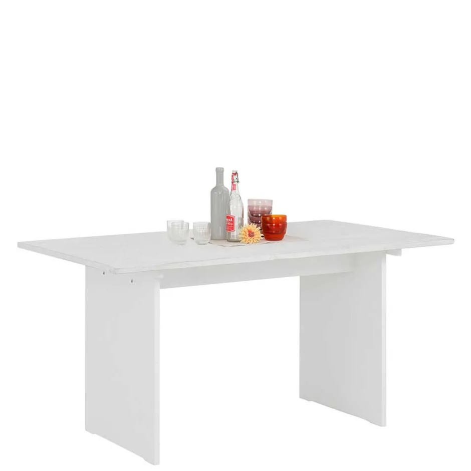 Esszimmer Wangentisch in Weiß lasiert - Vagniu^Wohnen Sale