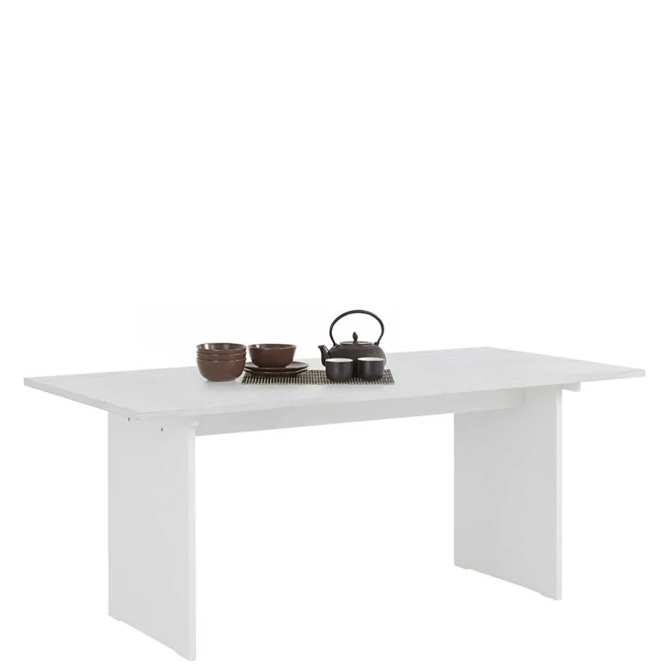 Esszimmer Wangentisch in Weiß lasiert - Vagniu^Wohnen Sale
