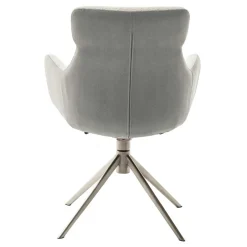 Wohnen Esszimmer-Armlehnenstuhl in Lichtgrau - Delamaro (2er Set)