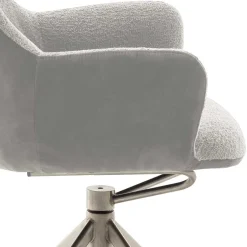 Wohnen Esszimmer-Armlehnenstuhl in Lichtgrau - Delamaro (2er Set)