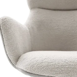 Wohnen Esszimmer-Armlehnenstuhl in Lichtgrau - Delamaro (2er Set)