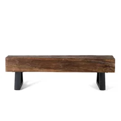 Wohnen Esszimmerbank aus Recyclingholz Balken - Evinele