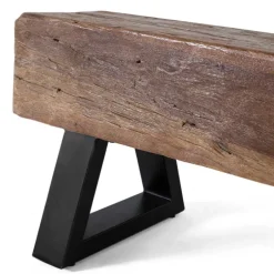 Wohnen Esszimmerbank aus Recyclingholz Balken - Evinele