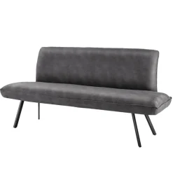 Wohnen Esszimmerbank in Dunkelgrau Microfaser - Aturin