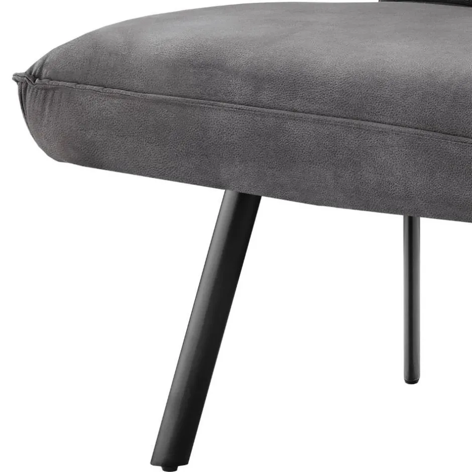 Wohnen Esszimmerbank in Dunkelgrau Microfaser - Aturin