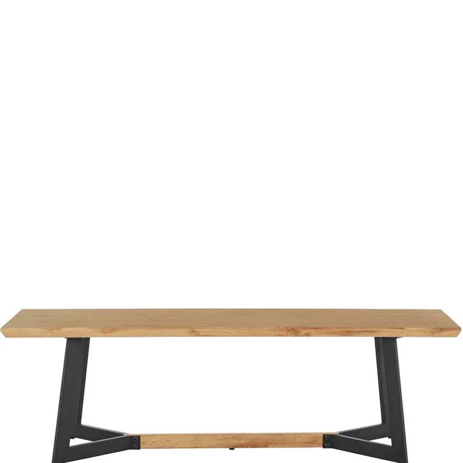 Wohnen Esszimmerbank in Eiche Optik mit Schwarz - Yasmina