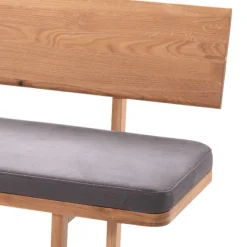 Wohnen Esszimmerbank mit Lehne aus Wildeiche - Saar