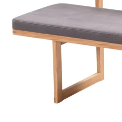 Wohnen Esszimmerbank mit Lehne aus Wildeiche - Saar