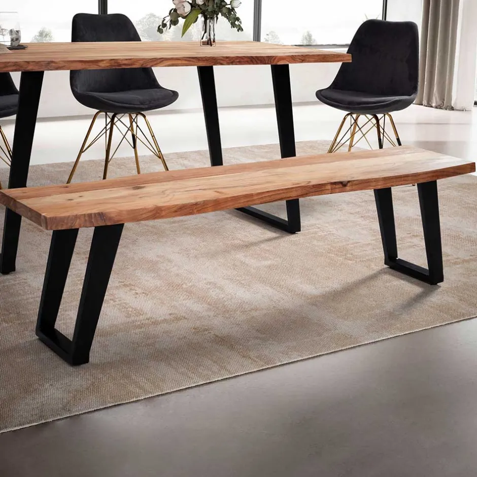 Esszimmerbank mit natürlicher Baumkante - Auricos^Wohnen