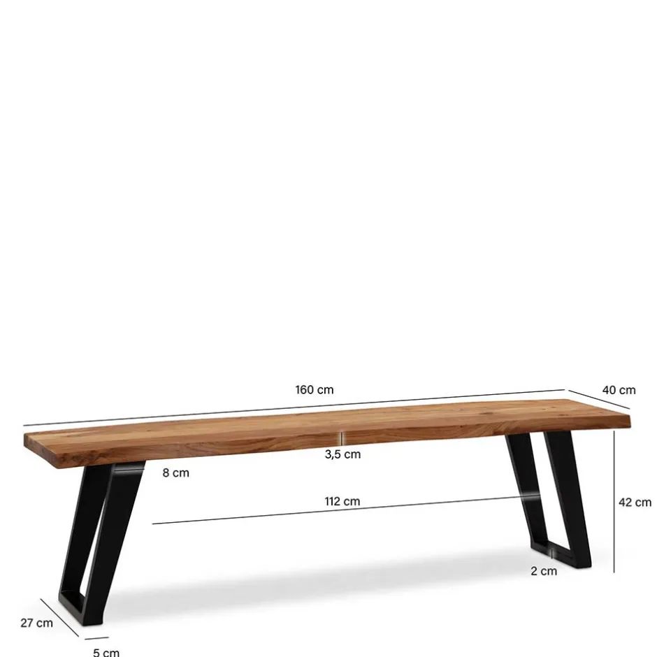 Esszimmerbank mit natürlicher Baumkante - Auricos^Wohnen