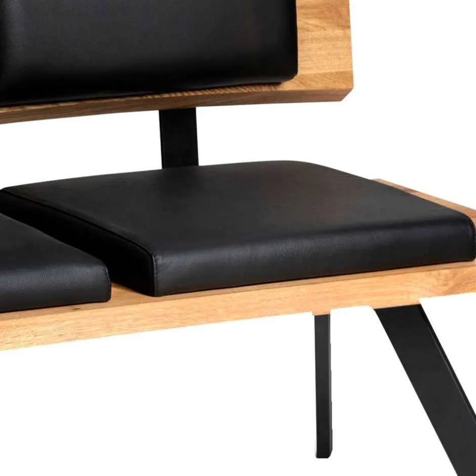 Wohnen Esszimmerbank mit Rückenlehne in Wildeiche - Piton