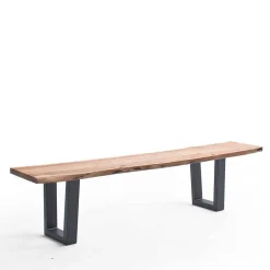 Wohnen Esszimmerbank mit Trapez-Bügelbeinen Anthrazit - Ramino