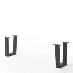 Wohnen Esszimmerbank mit Trapez-Bügelbeinen Anthrazit - Ramino