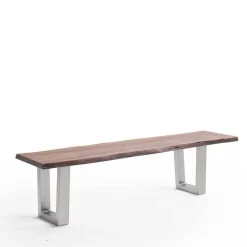 Esszimmerbank mit Trapezgestell aus Edelstahl - Jeremy^Wohnen Best