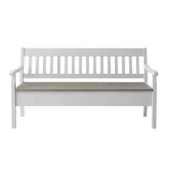 Wohnen Esszimmerbank Ovidos in Weiß Grau