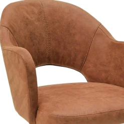 Wohnen Esszimmer-Drehsessel in Cognac Braun - Sucrela