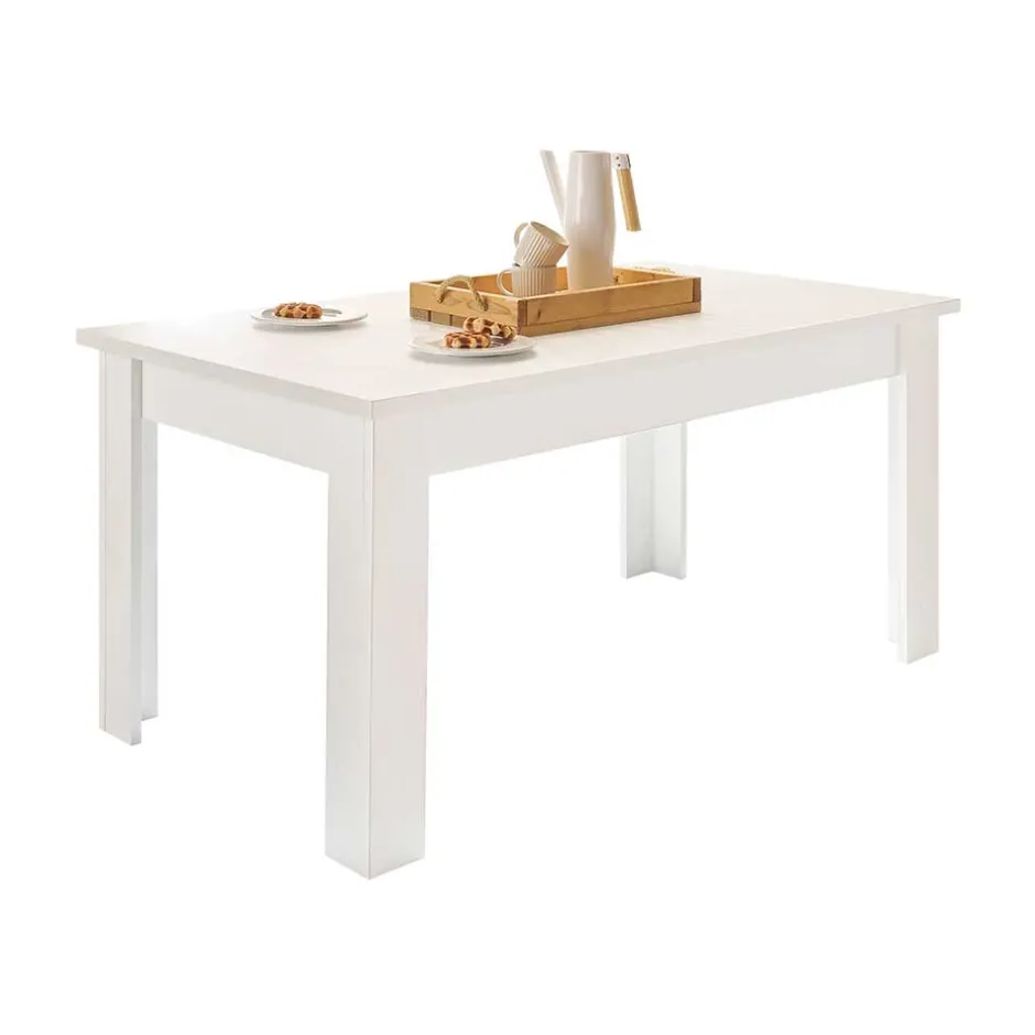 Wohnen Esszimmereinrichtung in weißer Holzoptik Pinie - Liancos (dreiteilig)