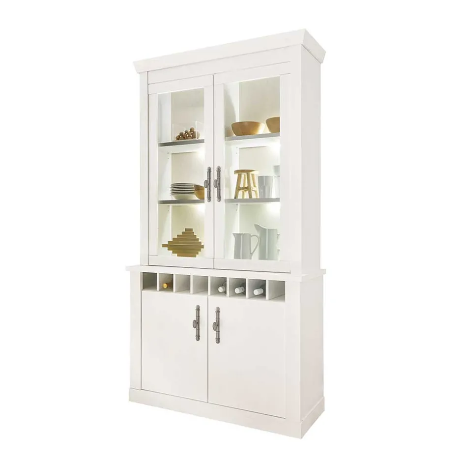 Wohnen Esszimmereinrichtung in weißer Holzoptik Pinie - Liancos (dreiteilig)