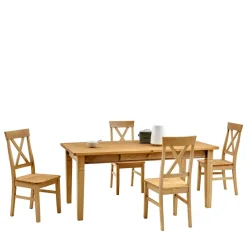 Esszimmergruppe Giurgia aus Kiefer Massivholz (fünfteilig)^Wohnen Hot