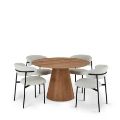 Esszimmergruppe im Skandi Design - Bean (fünfteilig)^Wohnen Clearance