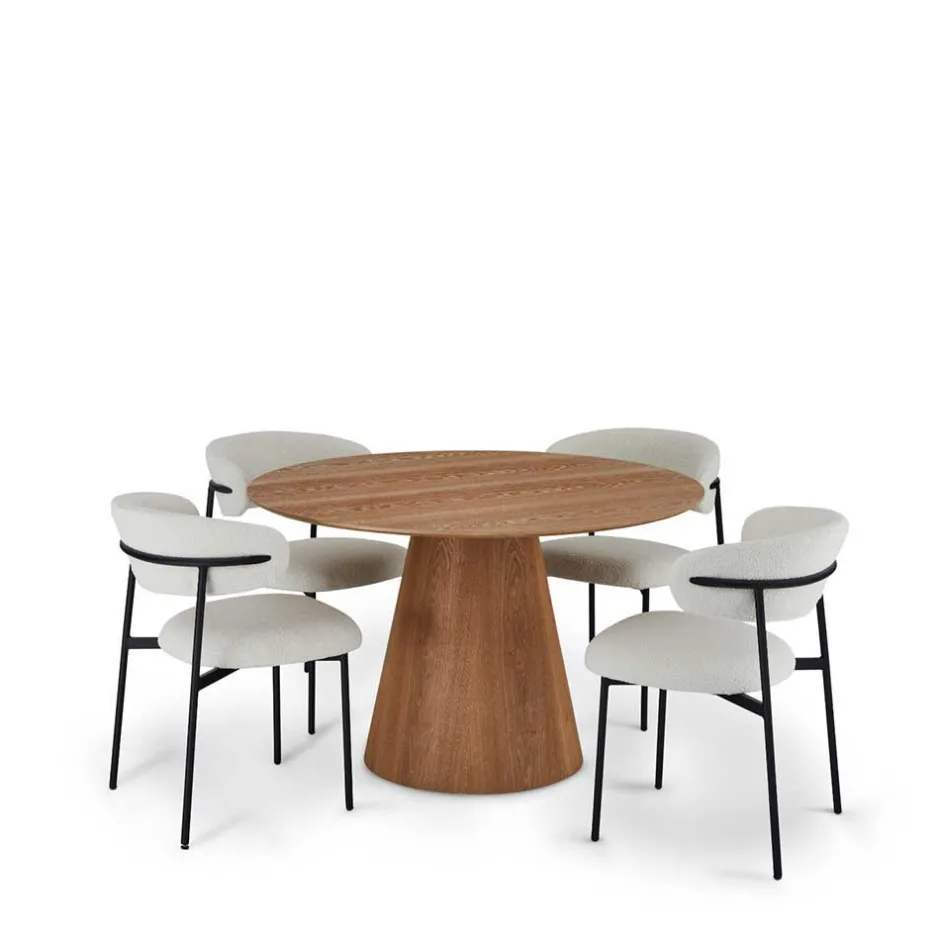 Esszimmergruppe im Skandi Design - Bean (fünfteilig)^Wohnen Clearance