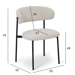 Esszimmergruppe im Skandi Design - Bean (fünfteilig)^Wohnen Clearance