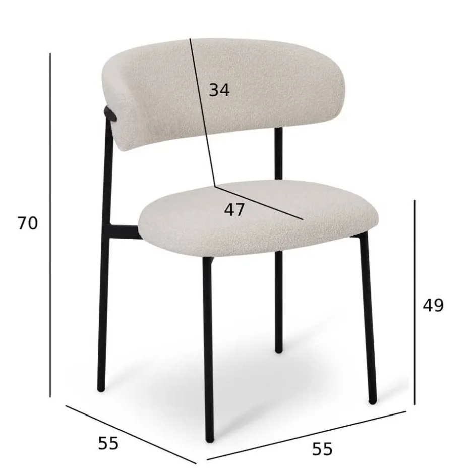 Esszimmergruppe im Skandi Design - Bean (fünfteilig)^Wohnen Clearance