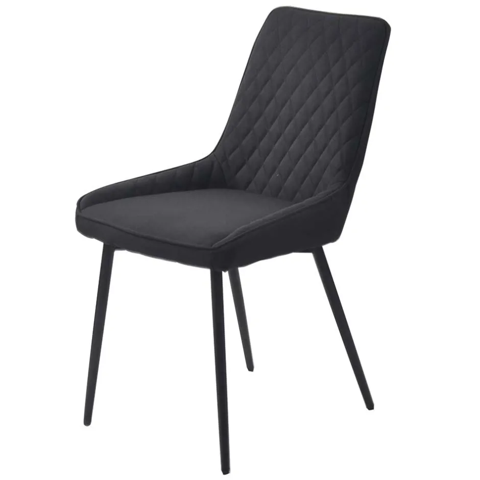 Wohnen Esszimmergruppe mit Microfaser-Stühlen - Dascalo (fünfteilig)