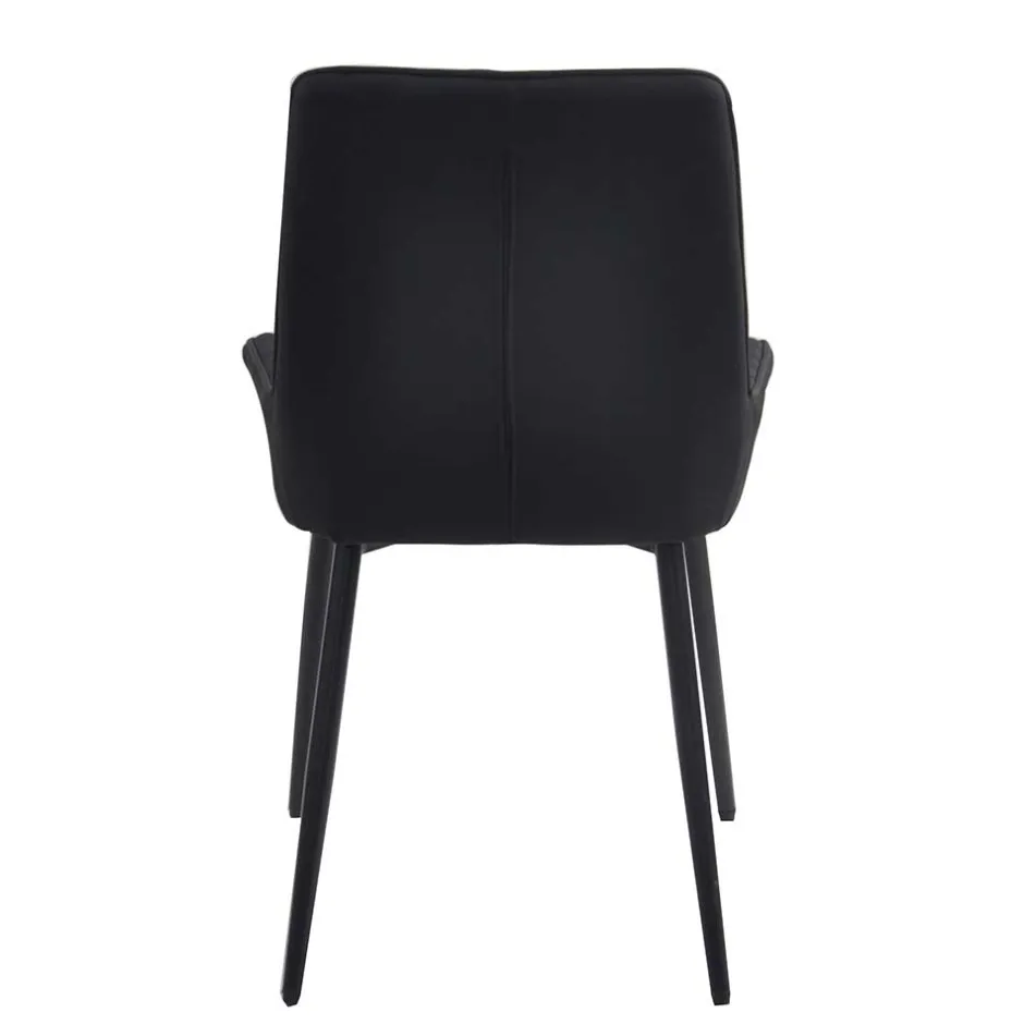 Wohnen Esszimmergruppe mit Microfaser-Stühlen - Dascalo (fünfteilig)