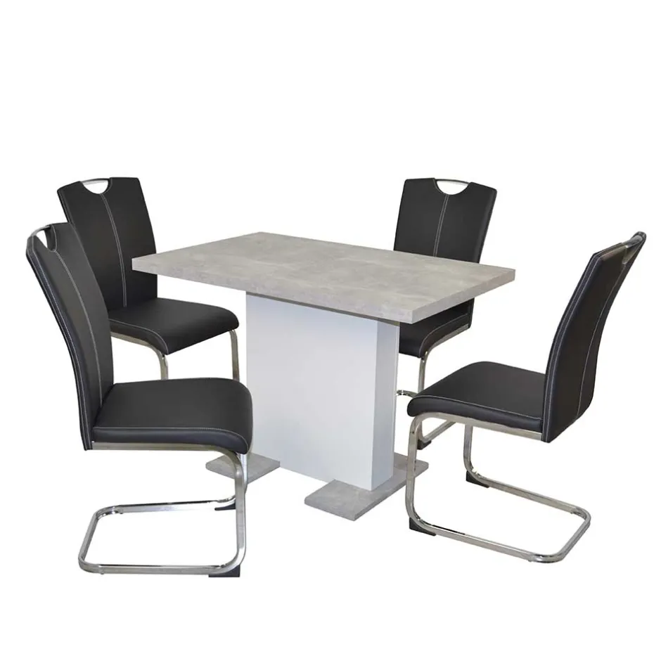 Esszimmerkombination mit Säulentisch - Bahirah (fünfteilig)^Wohnen New