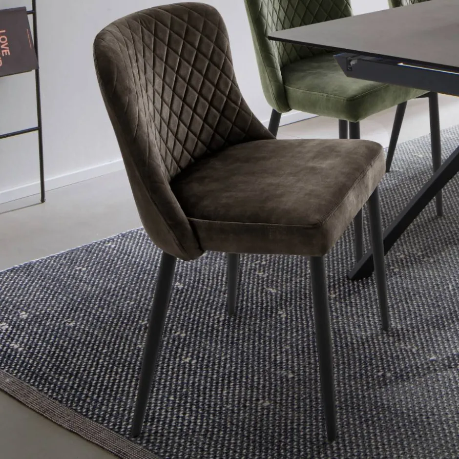 Wohnen Esszimmerstühle in Anthrazit - Liva (4er Set)