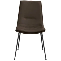 Esszimmerstuhl aus Leder in Braun - Unkorian (2er Set)^Wohnen Sale