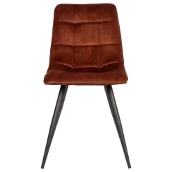 Esszimmerstuhl aus Velours Rost Braun - Mangos (2er Set)^Wohnen Hot