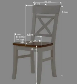 Esszimmerstuhl Barlad im Landhausstil (2er Set)^Wohnen Sale