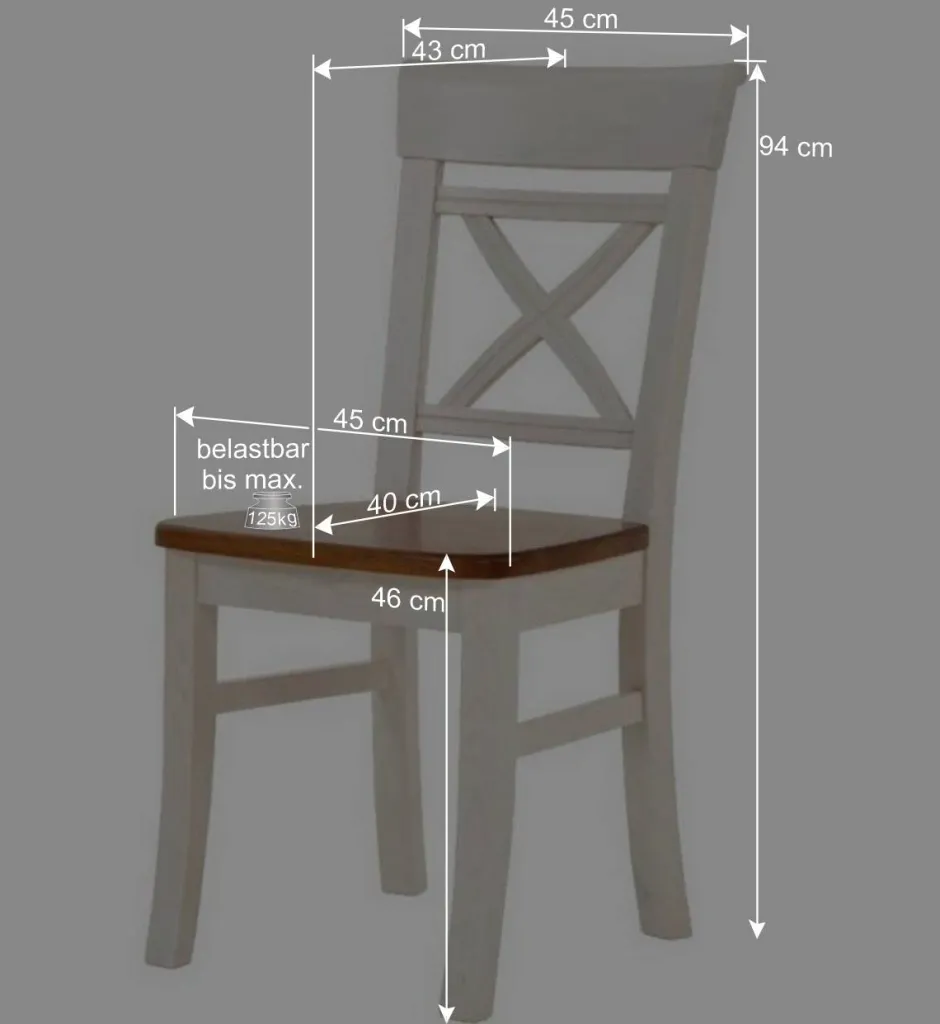 Esszimmerstuhl Barlad im Landhausstil (2er Set)^Wohnen Sale
