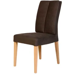 Wohnen Esszimmerstuhl gepolstert in Dunkelbraun - Cadama (2er Set)