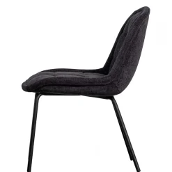 Esszimmerstuhl in Dunkelgrau Samt - Asne (2er Set)^Wohnen Sale
