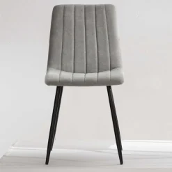 Wohnen Esszimmerstuhl in Hellgrau und Schwarz - Kolage (4er Set)