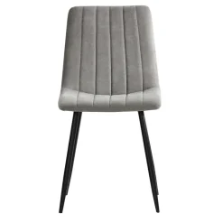 Wohnen Esszimmerstuhl in Hellgrau und Schwarz - Kolage (4er Set)