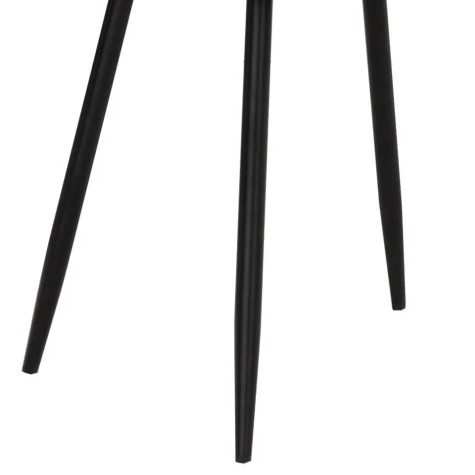 Wohnen Esszimmerstuhl in Hellgrau und Schwarz - Kolage (4er Set)