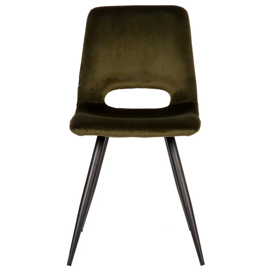 Esszimmerstuhl in Oliv Grün Samtbezug - Tryndidad (2er Set)^Wohnen New