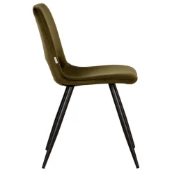 Esszimmerstuhl in Oliv Grün Samtbezug - Tryndidad (2er Set)^Wohnen New