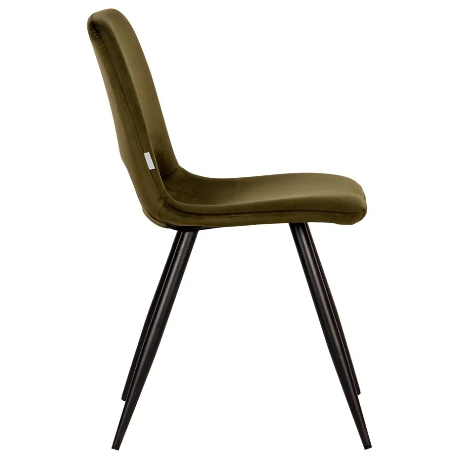 Esszimmerstuhl in Oliv Grün Samtbezug - Tryndidad (2er Set)^Wohnen New