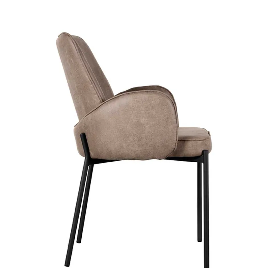 Esszimmerstuhl in Taupe Microfaser - Ordinia (2er Set)^Wohnen Clearance