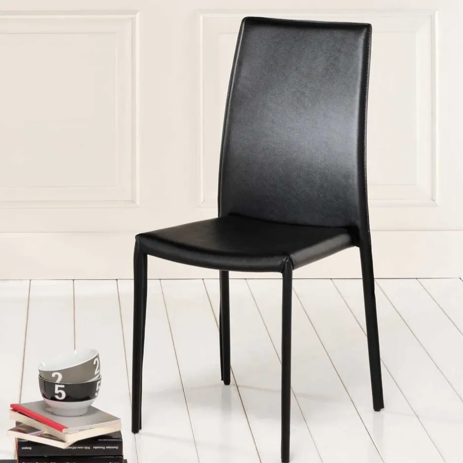 Esszimmerstuhl Luise in Schwarz (4er Set)^Wohnen