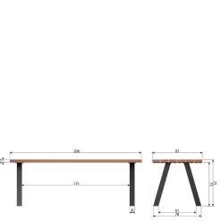 Esszimmertisch aus Abachi Holz - Charme^Wohnen