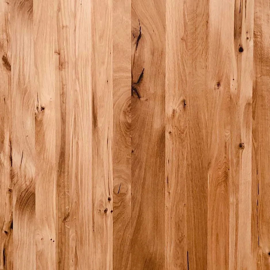 Esszimmertisch aus Wildeiche mit Metallbeinen - Rasita^Wohnen Outlet